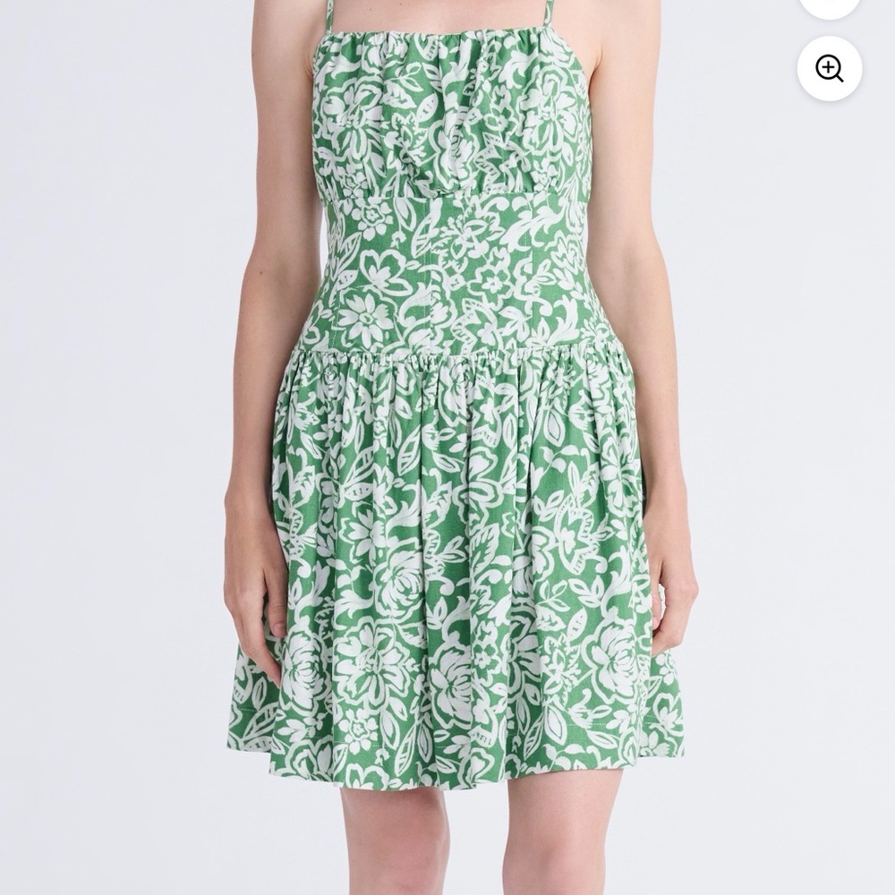Chic Green Floral Mini Dress
